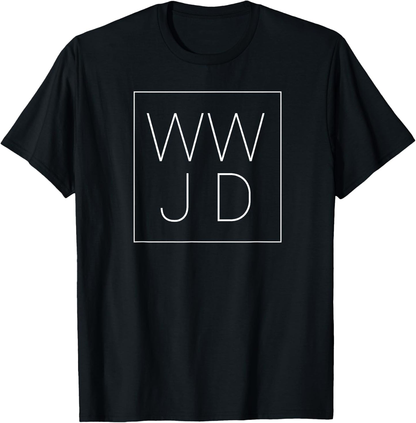 WWJD What Would Jesus Do Christian Trendy T-Shirt - T-Shirt | Black