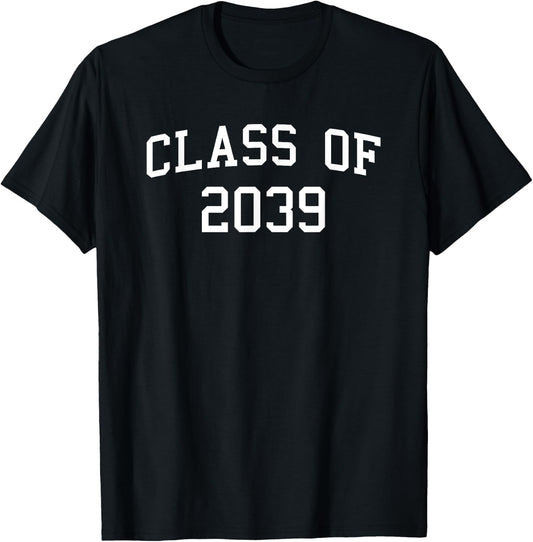 Class of 2039 Grow with Me Preschool First Day Photo T-Shirt - T-Shirt | Black