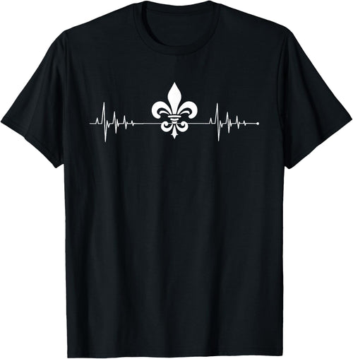 Love Louisiana Heartbeat FleurDeLis Acadian Heritage