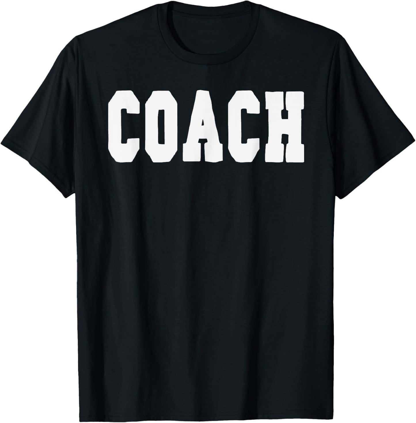 Coach Bold Lettering Halloween Costume Dress Up T-Shirt - T-Shirt | Black