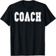 Coach Bold Lettering Halloween Costume Dress Up T-Shirt - T-Shirt | Black