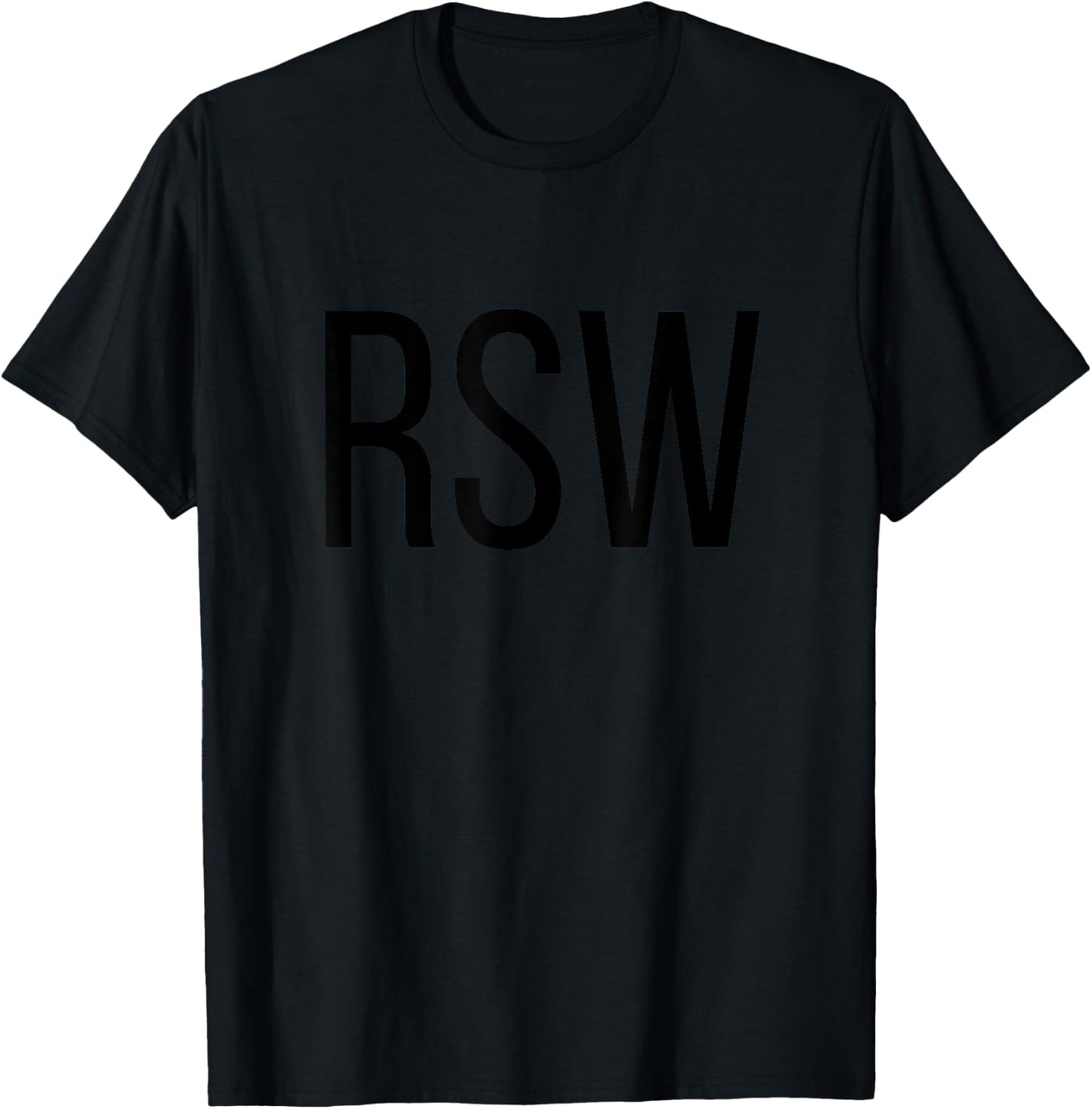 RSW Fort Meyers Florida Airport Code Lists RSW T-Shirt - T-Shirt | Black