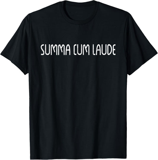 Summa Cum Laude Graduate Latin Honors Bachelors Men Women T-Shirt - T-Shirt | Black