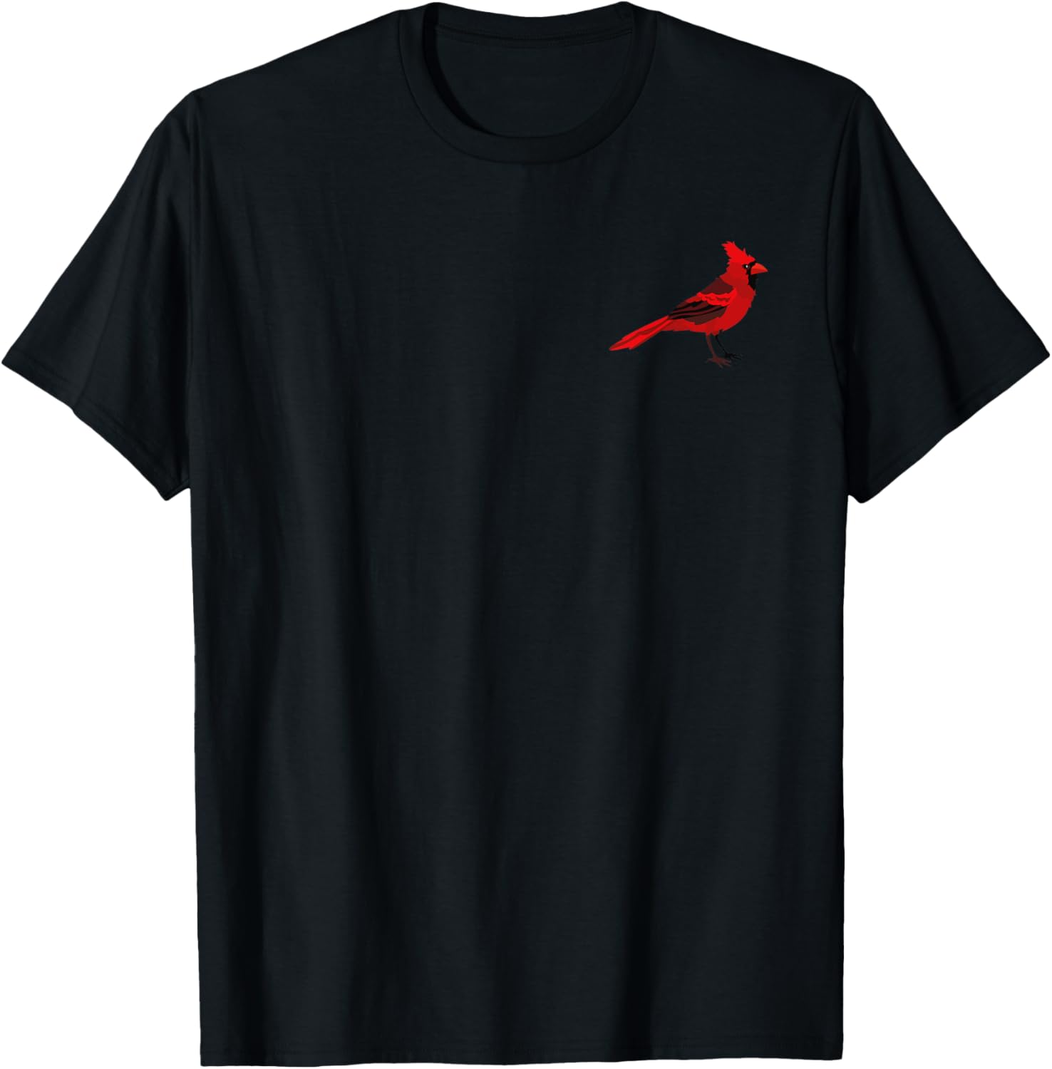 Lovely Northern Cardinal Bird Red Cardinal In Pocket T-Shirt - T-Shirt | Black