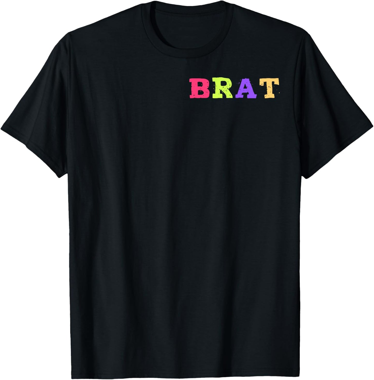 Colorful Brat Funny Minimalist T-Shirt - T-Shirt | Black