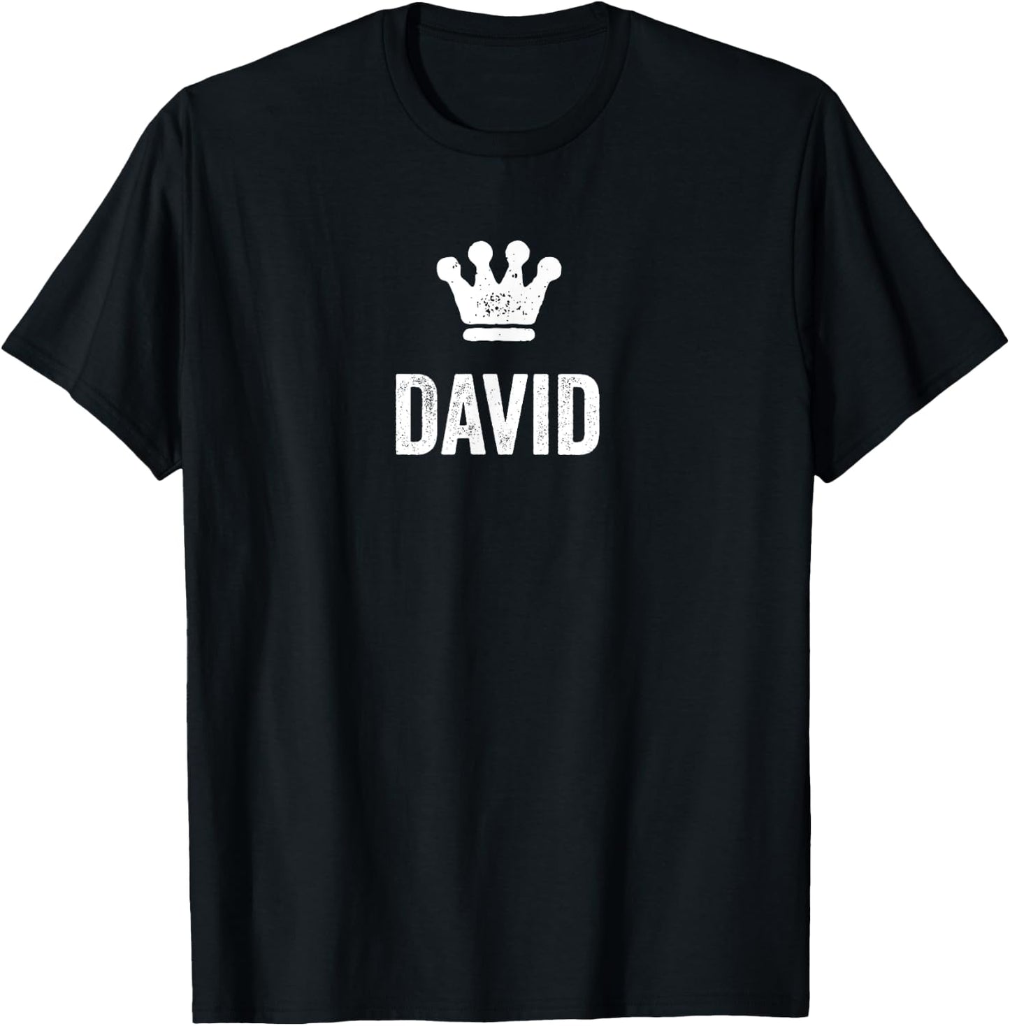 David the King / Crown & Name Design Called David T-Shirt - T-Shirt | Black