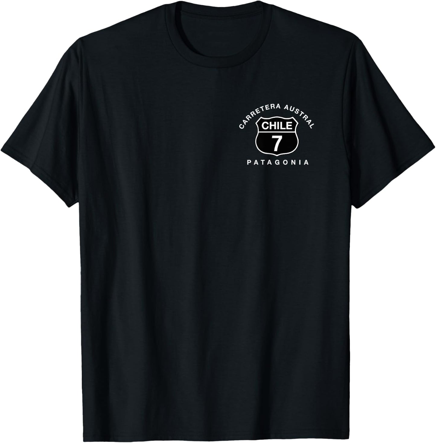 FRONT & BACK Ruta 7 Road Sign Souvenir Gift T-Shirt - T-Shirt | Black