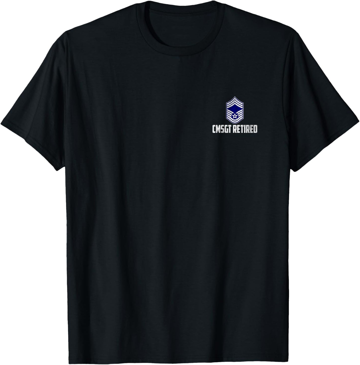 Retired E-9 Chief Master Sergeant CMSgt Rank Airman Logo T-Shirt - T-Shirt | Black