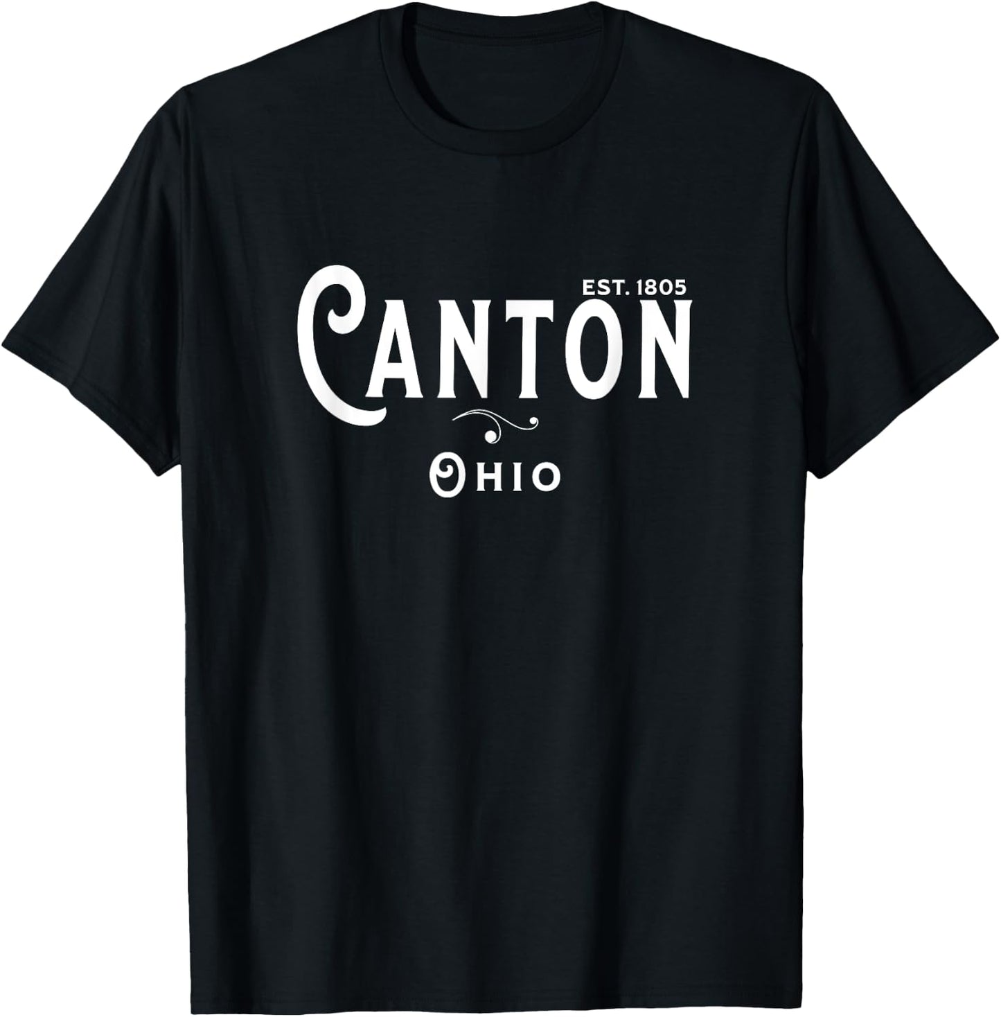 USA Vintage Merch Souvenir Visit Canton Ohio T-Shirt - T-Shirt | Black