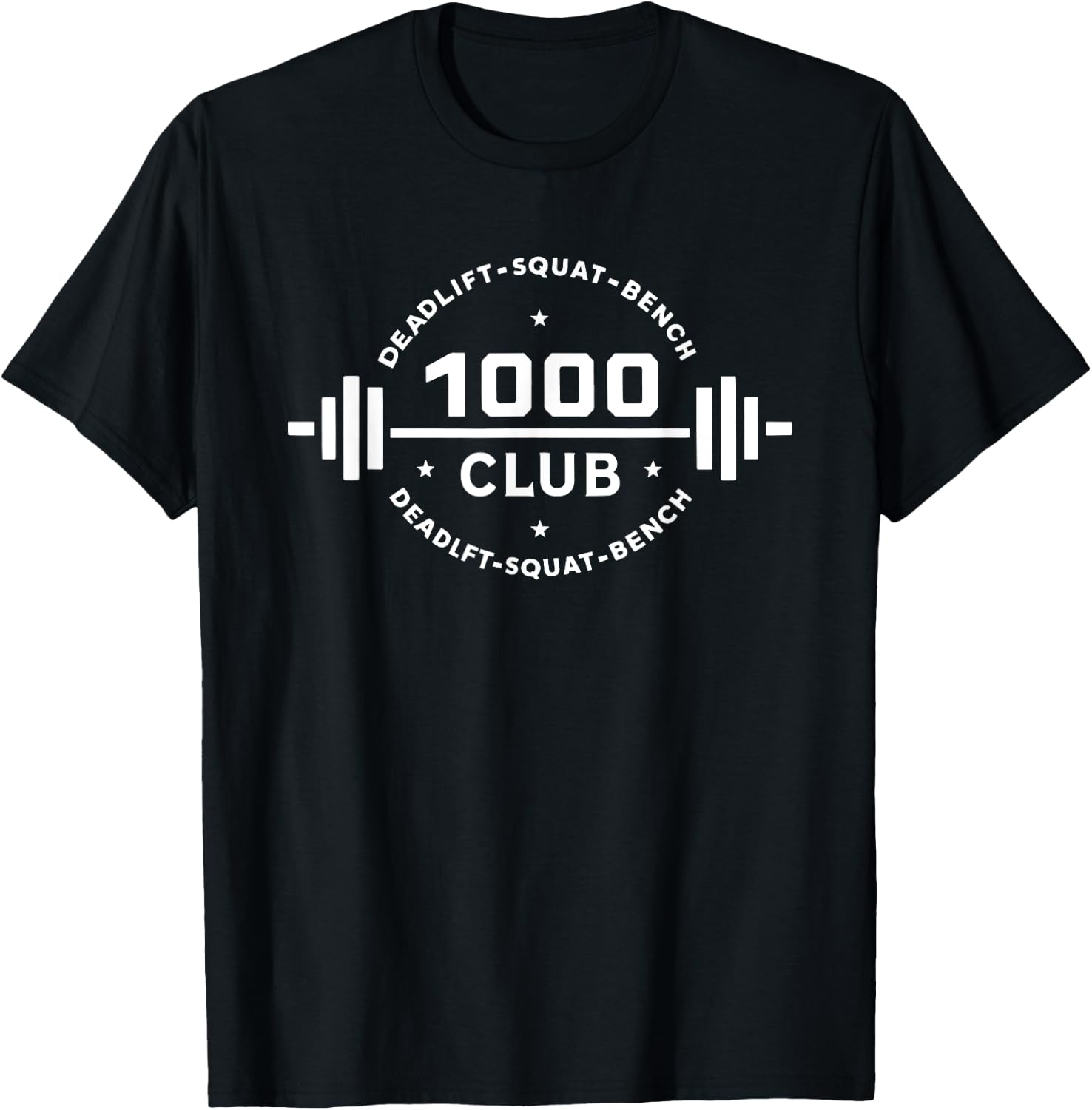 1000 LB Club Body Building Workout Gym Weightlifter T-Shirt - T-Shirt | Black