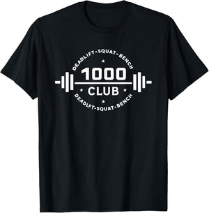 1000 LB Club Body Building Workout Gym Weightlifter T-Shirt - T-Shirt | Black