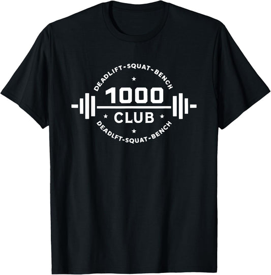 1000 LB Club Body Building Workout Gym Weightlifter T-Shirt - T-Shirt | Black