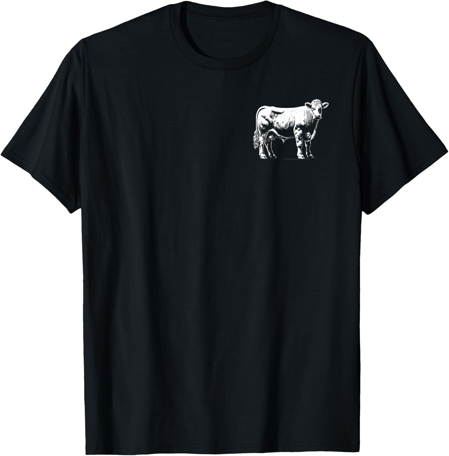 Cow Farmer Breeder - Monochromatic Murray Grey Cattle T-Shirt - T-Shirt | Black