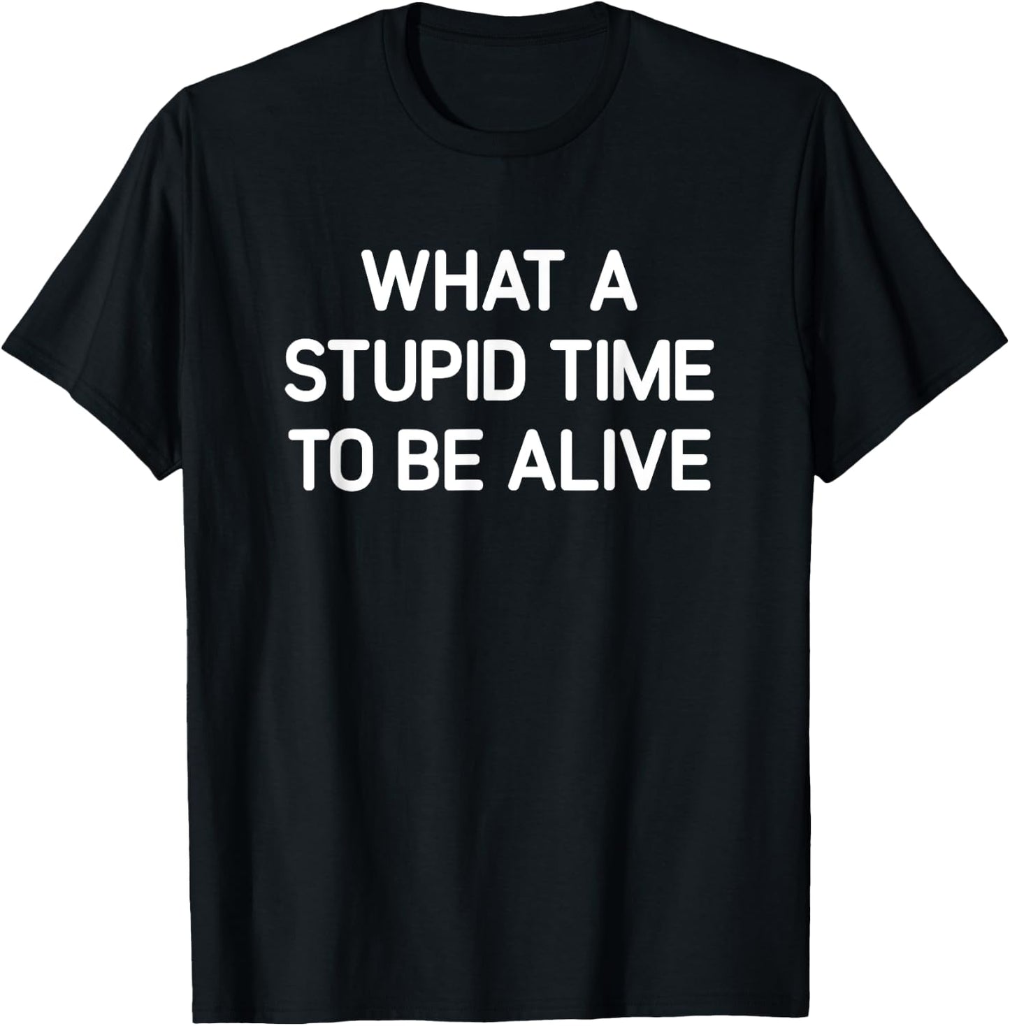 What A Stupid Time To Be Alive, Funny, Jokes, Sarcastic T-Shirt - T-Shirt | Black