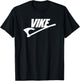 Vike Viking Battle Axe White Print Funny T-Shirt - T-Shirt | Black
