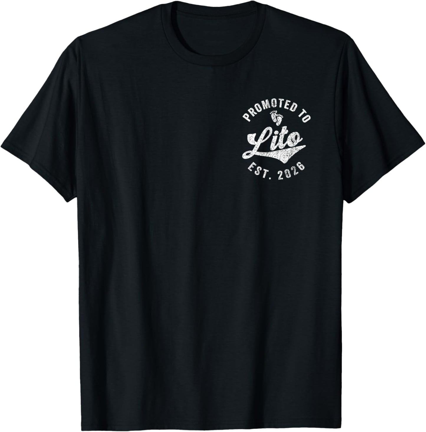 Promoted To Lito Est. 2026 Mexican Grandpa Spanish T-Shirt - T-Shirt | Black
