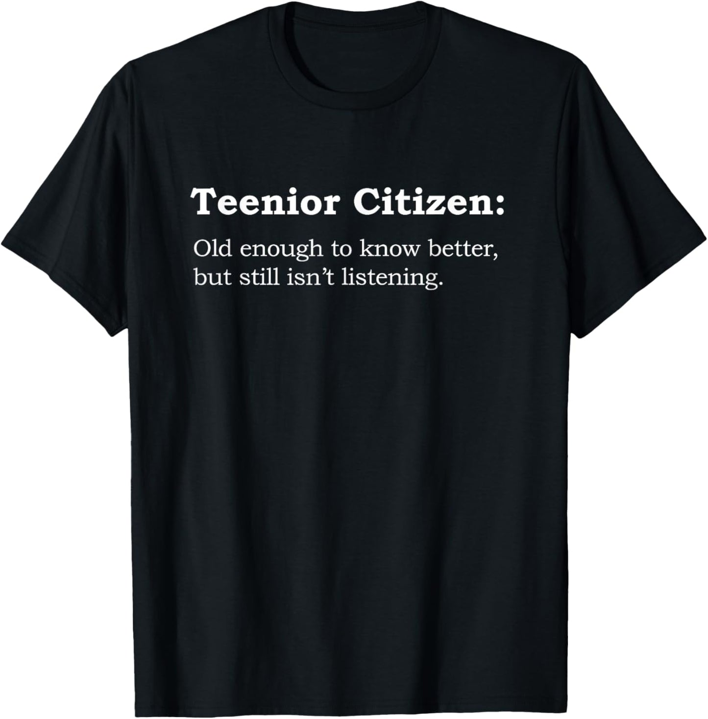 Teenior Citizen - Funny Rebel Senior Citizen T-Shirt - T-Shirt | Black