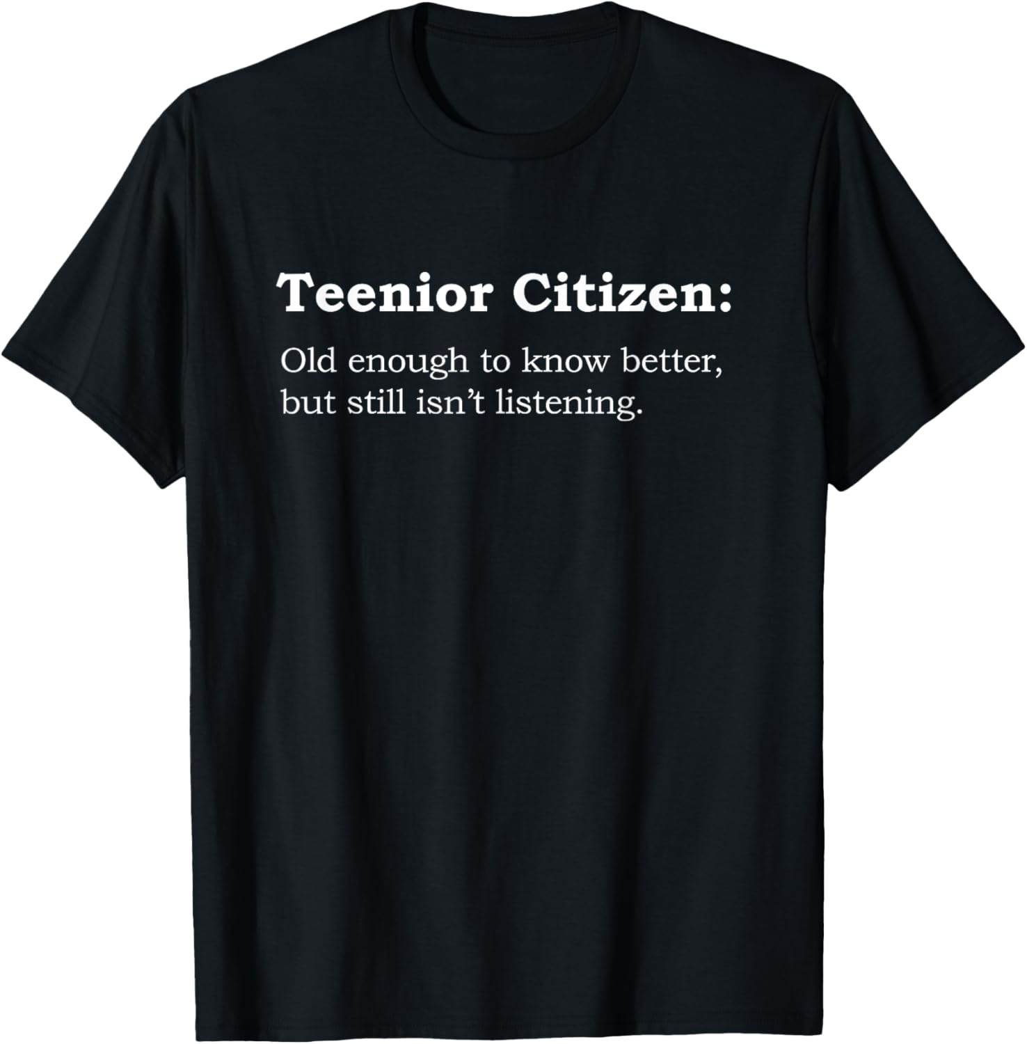 Teenior Citizen - Funny Rebel Senior Citizen T-Shirt - T-Shirt | Black