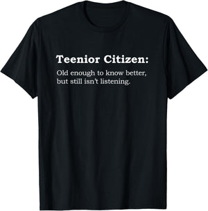 Teenior Citizen - Funny Rebel Senior Citizen T-Shirt - T-Shirt | Black
