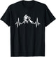 Dirt Biking Heartbeat Motorcycle Rider Motocross Dirt Bike T-Shirt - T-Shirt | Black