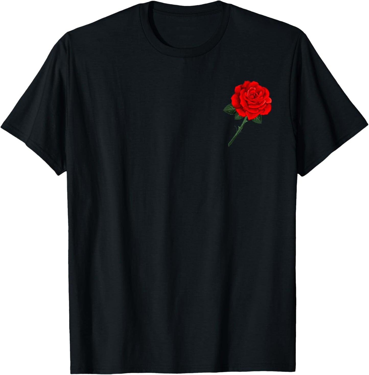 Cool Red Roses Elegant Floral Design Women and Youth T-Shirt - T-Shirt | Black