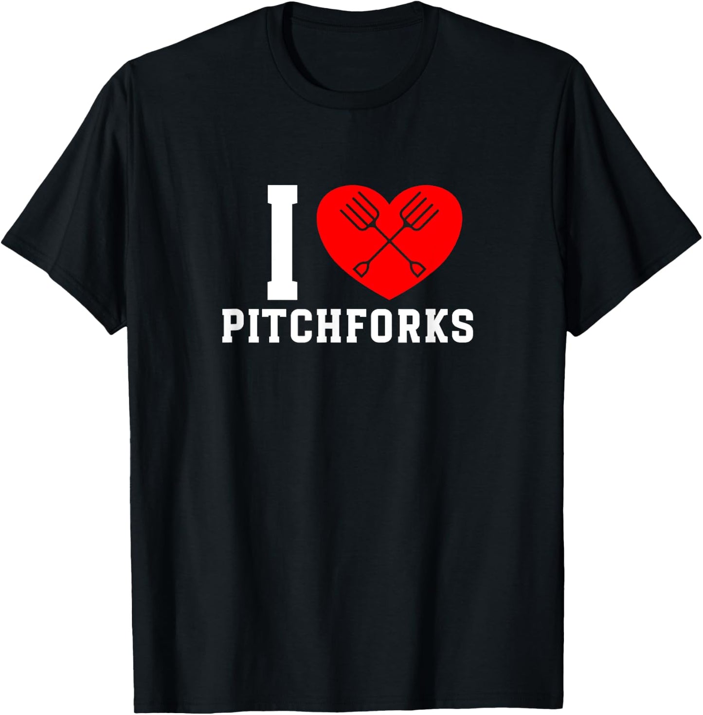 I Love Pitchforks T-Shirt - T-Shirt | Black