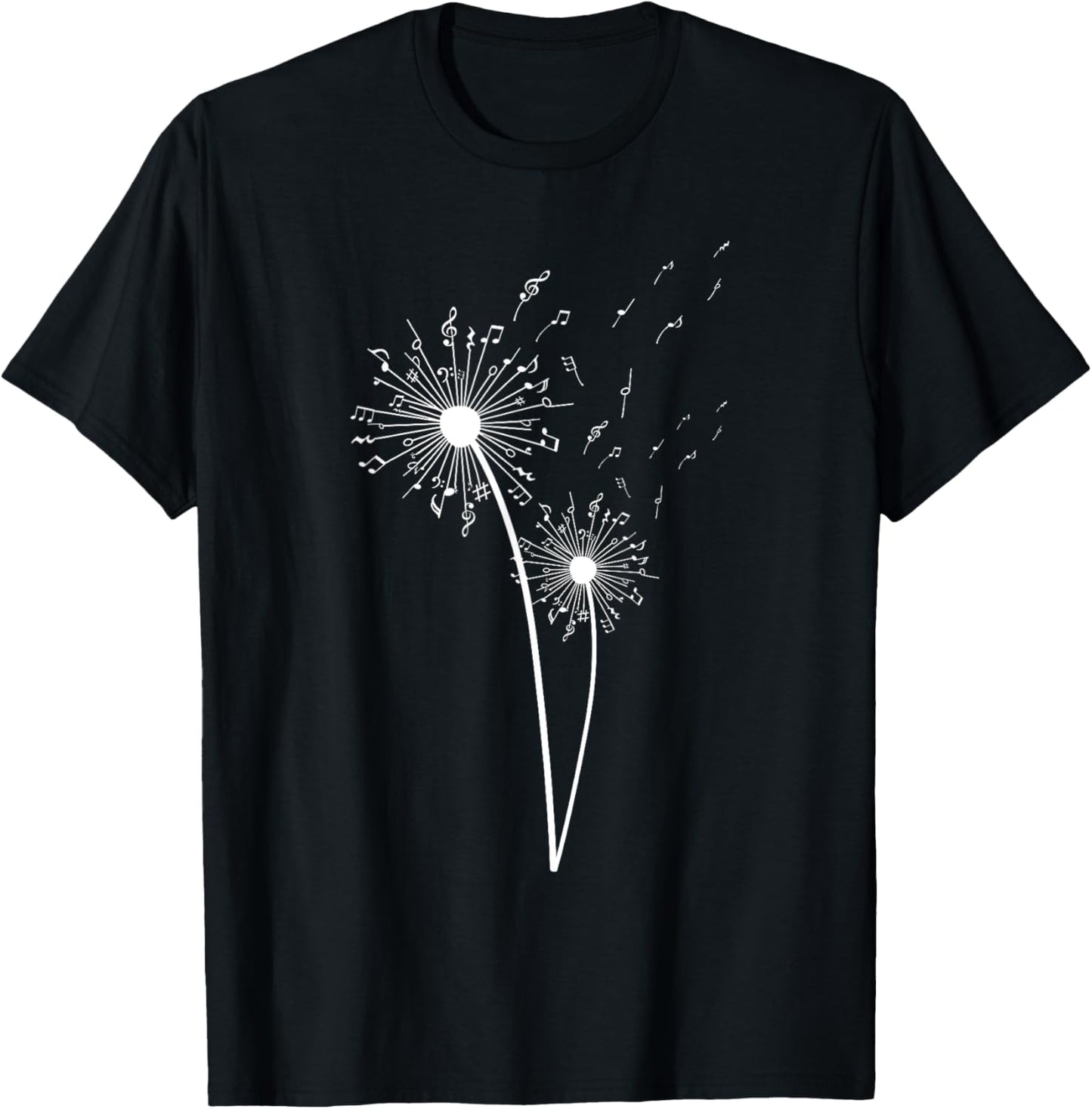 Music Note Design Women Music Teacher Music Lover T-Shirt - T-Shirt | Black