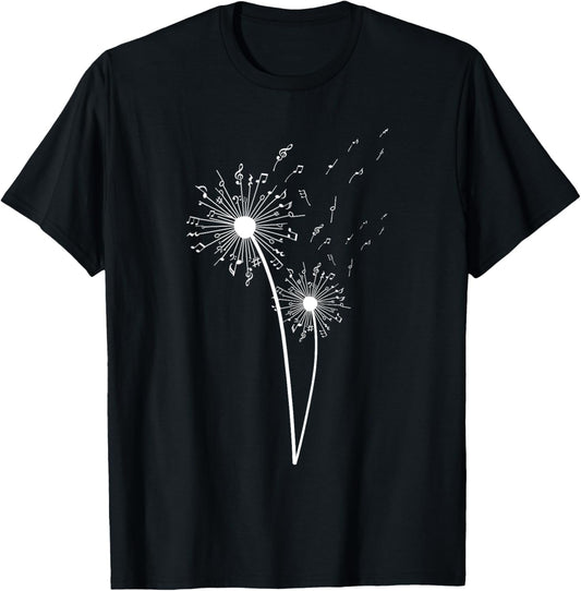 Music Note Design Women Music Teacher Music Lover T-Shirt - T-Shirt | Black