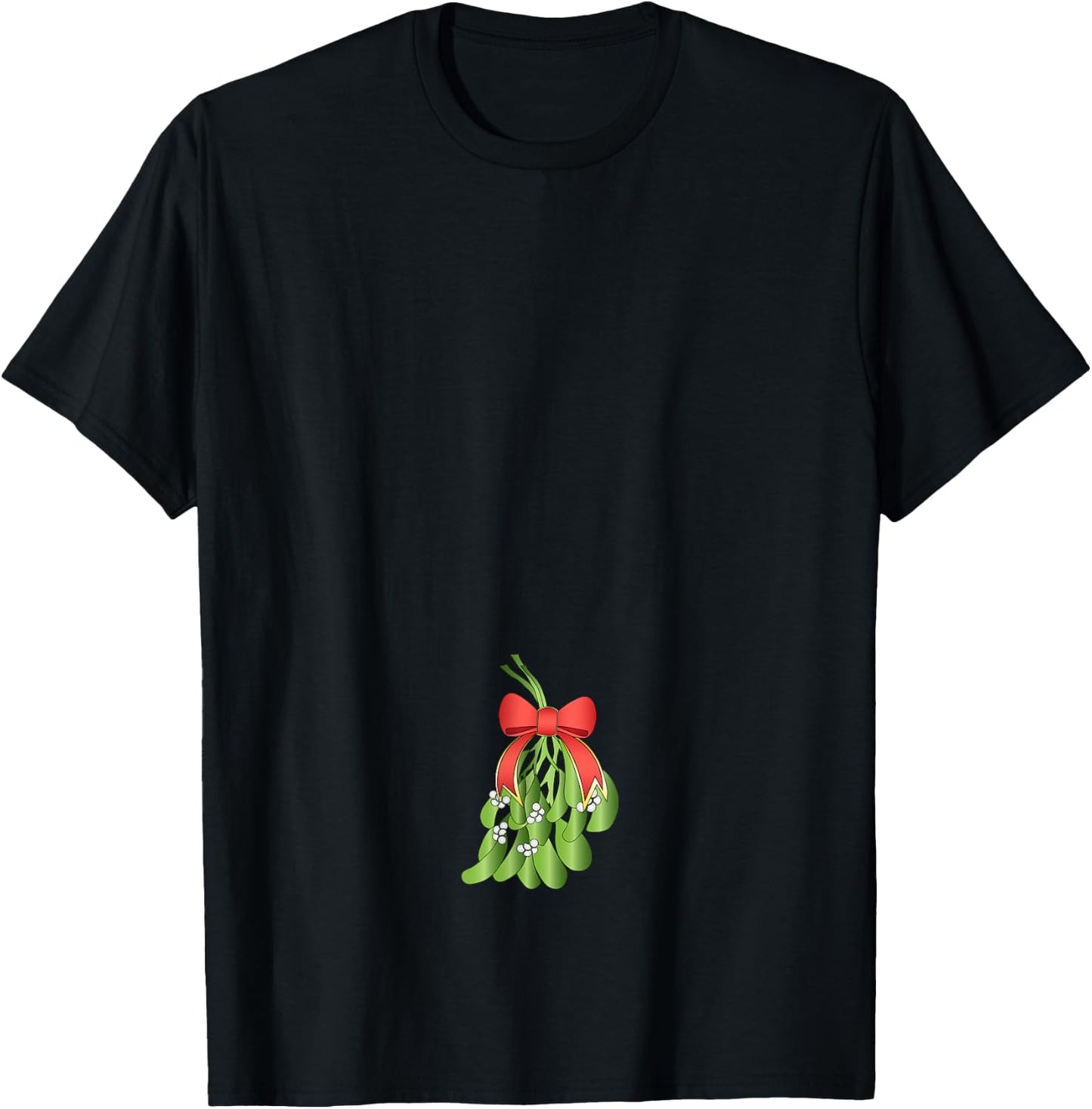 MISTLETOE Dirty Santa Xmas Funny Adult Humor Ugly Shirt Gift T-Shirt - T-Shirt | Black