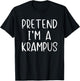 Pretend I'm A Krampus Costume Halloween Simple Funny T-Shirt - T-Shirt | Black