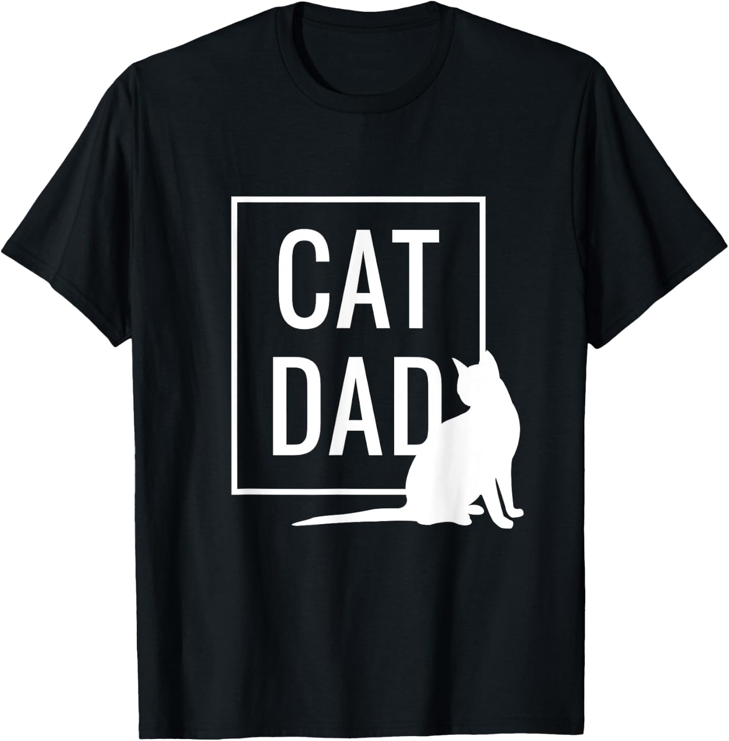 Cat Dad Funny Cat Owner Father Daddy Graphic Men Women T-Shirt - T-Shirt | Black