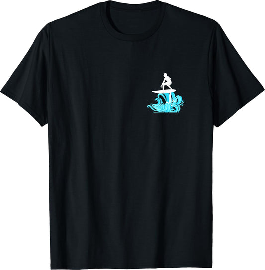 Foil-Surfing | Hydrofoil Board | Funny Gift Surfer T-Shirt - T-Shirt | Black