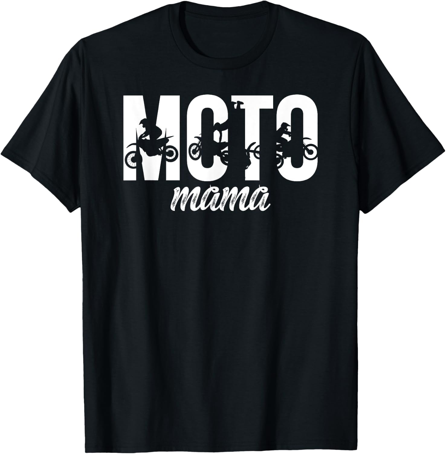 Moto Mama Motocross Mom Of A Motocross Rider Mother T-Shirt - T-Shirt | Black