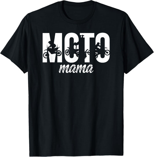 Moto Mama Motocross Mom Of A Motocross Rider Mother T-Shirt - T-Shirt | Black
