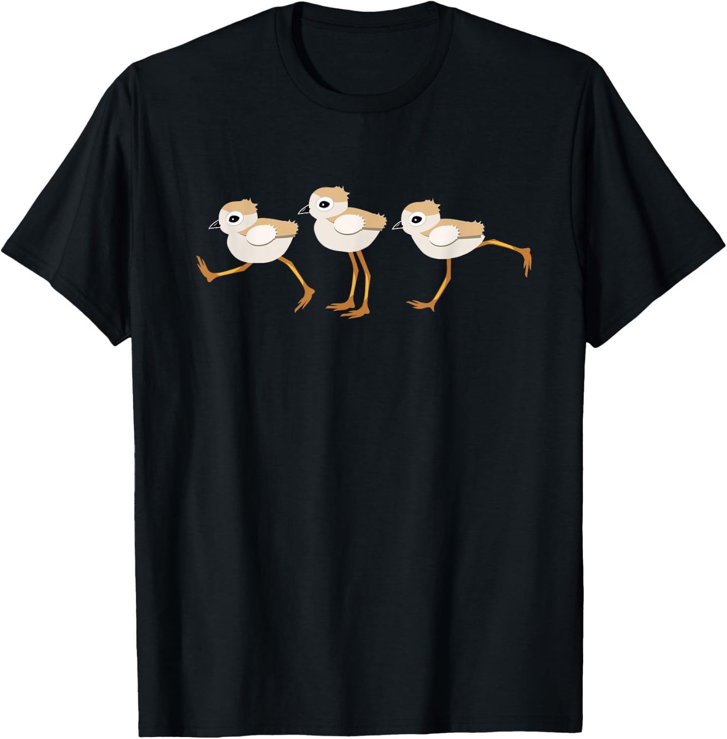 Piping Plovers Seabirds Shorebirds on the Beach Men Women Girls Kids T-Shirt - T-Shirt | Black