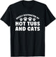 Easily Distracted by Hots Tubs and Dogs T-Shirt - T-Shirt | Black