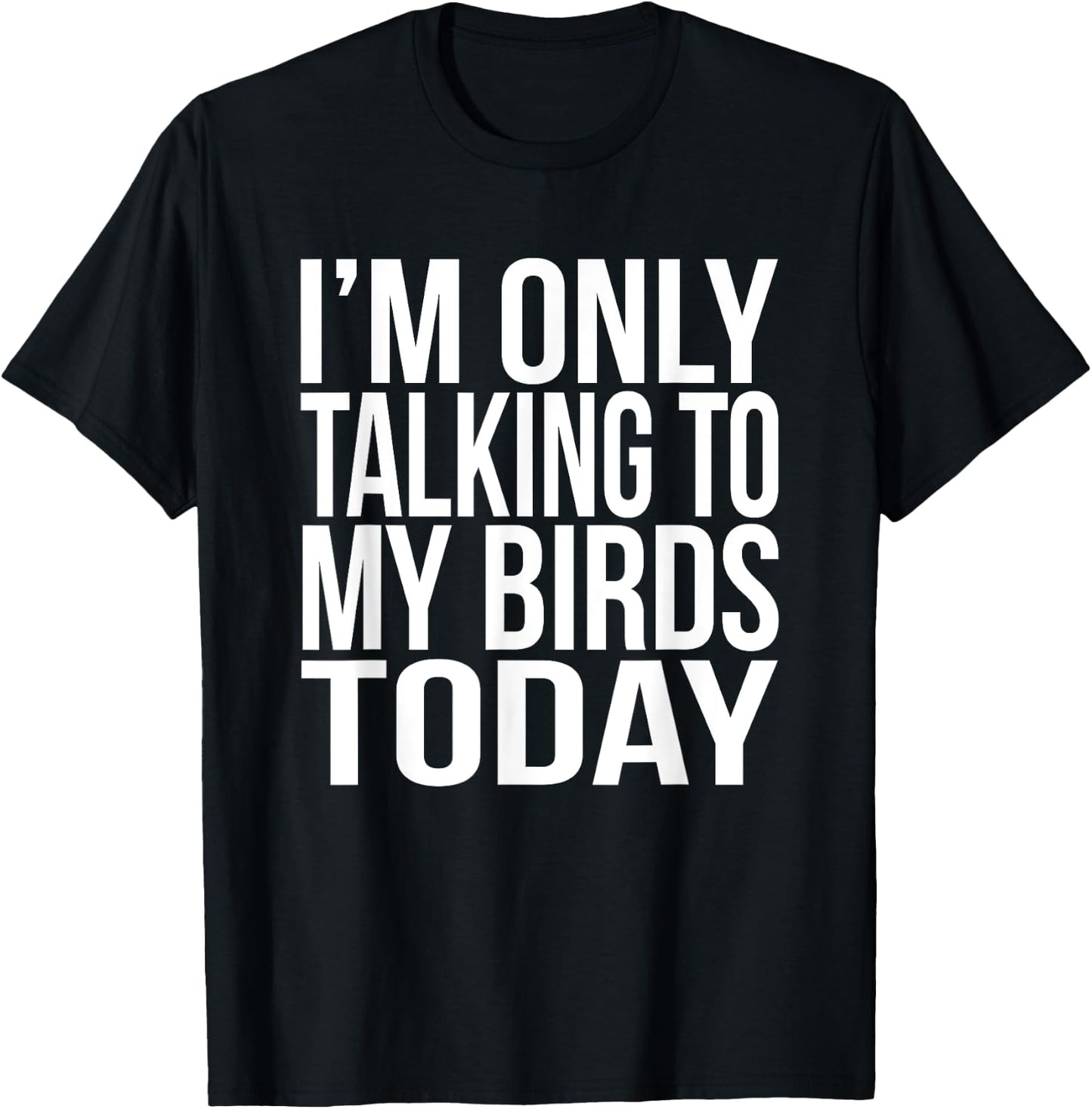 I'm Only Talking To My Birds Today Gift A Pet Bird Lover T-Shirt - T-Shirt | Black