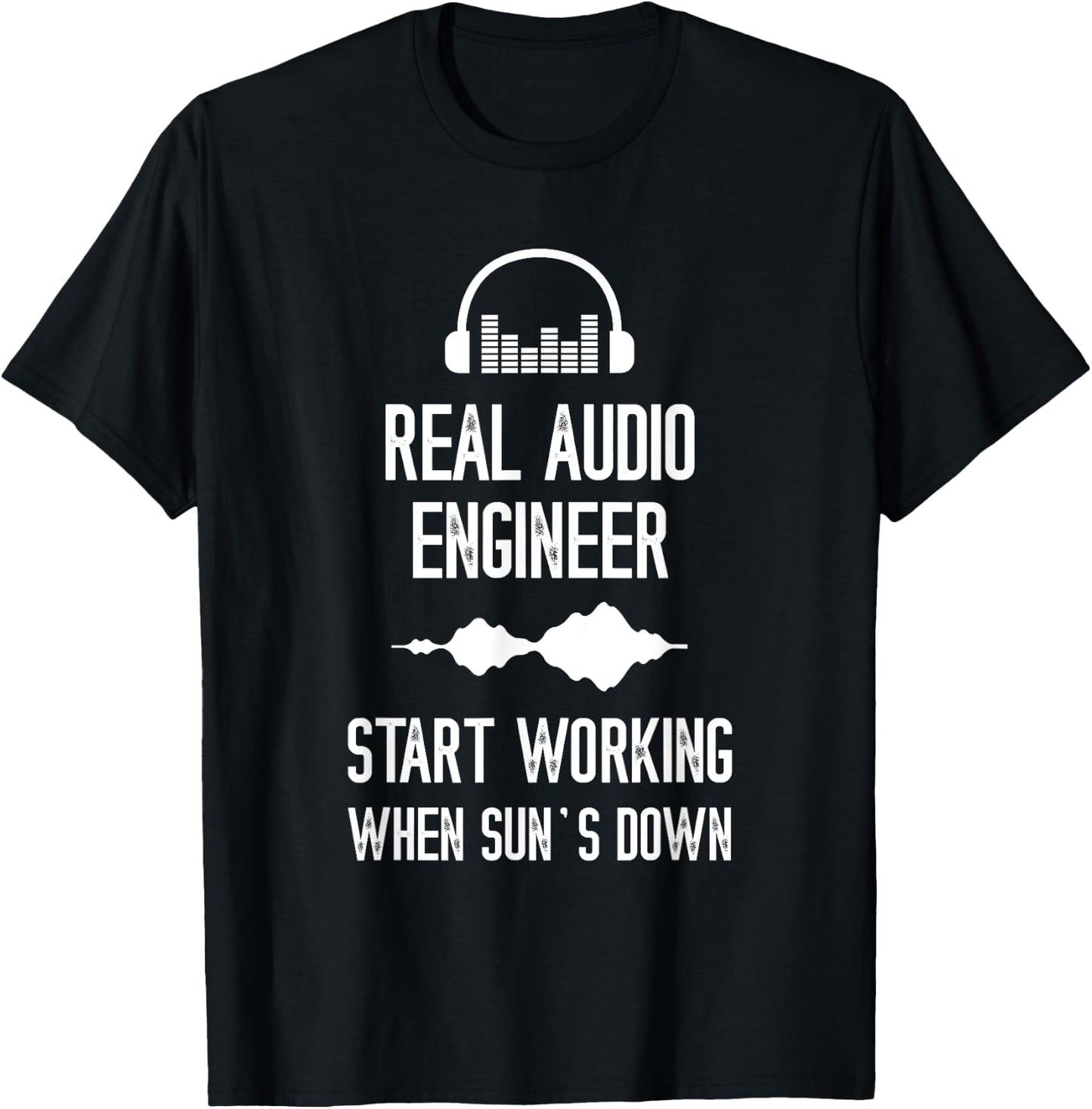 Audio Engineer Headphone Start Working Audio Engineering T-Shirt - T-Shirt | Black