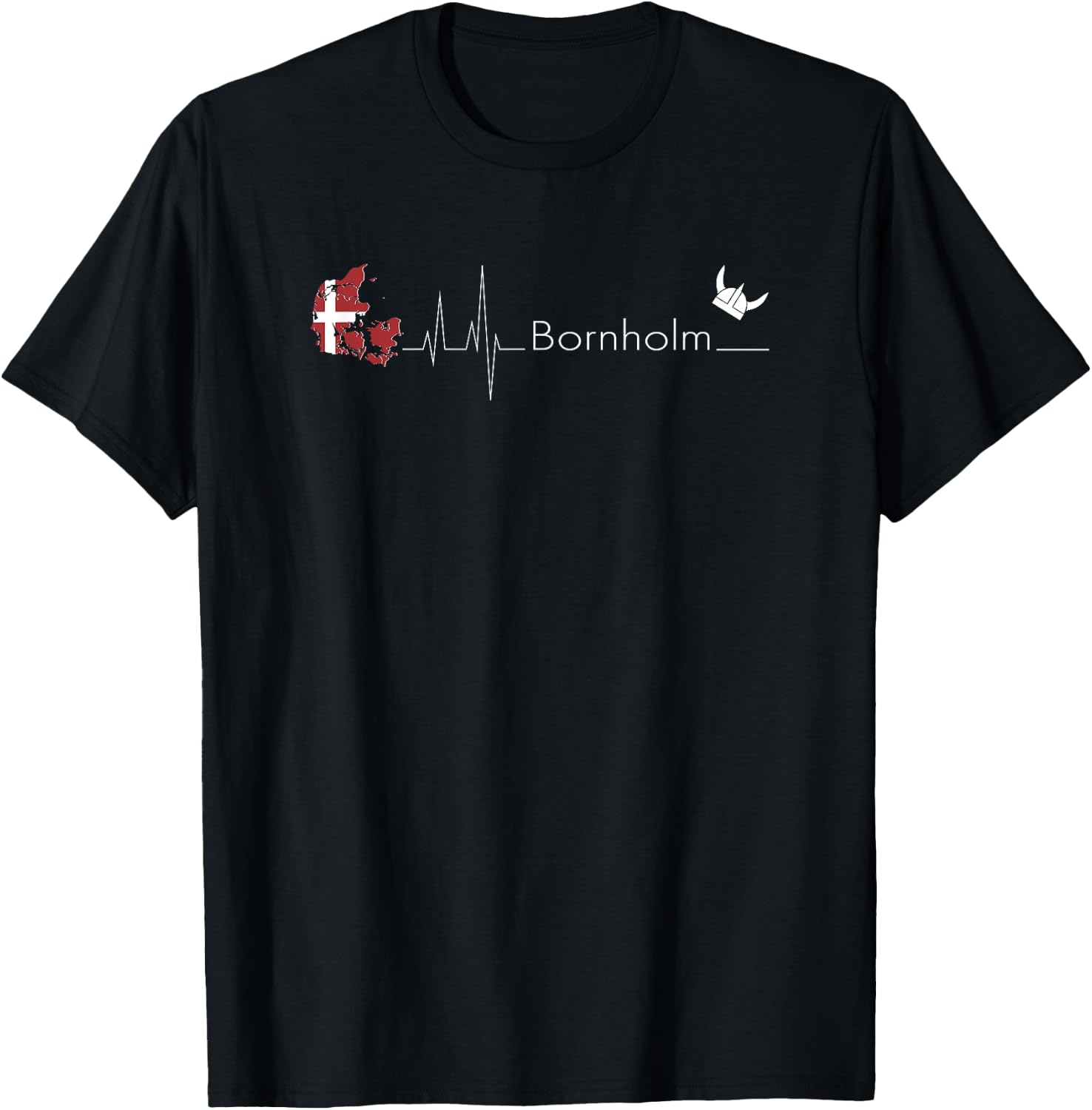 Bornholm Viking I Denmark Motif for Scandinavia Souvenir T-Shirt - T-Shirt | Black