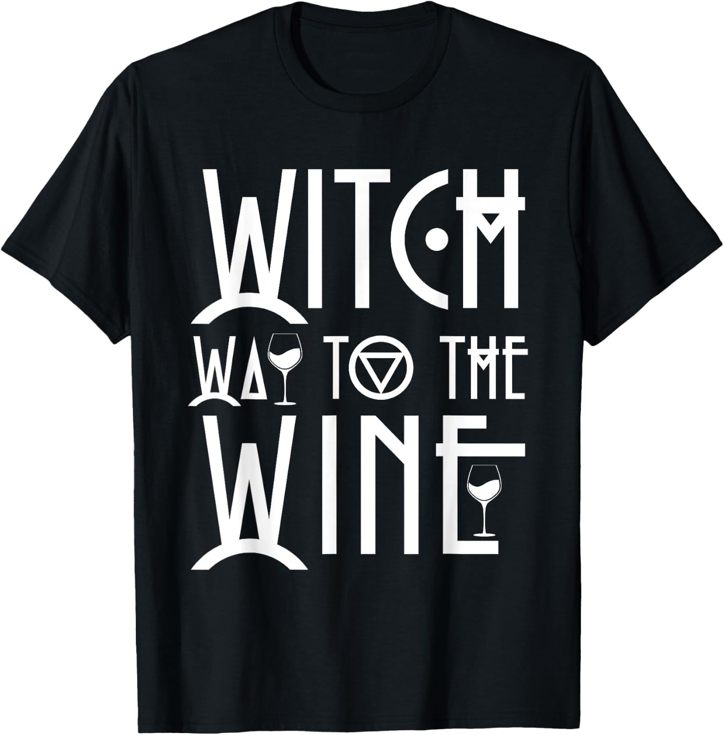 Witch Way to The Wine Halloween Party Costume T-Shirt - T-Shirt | Black