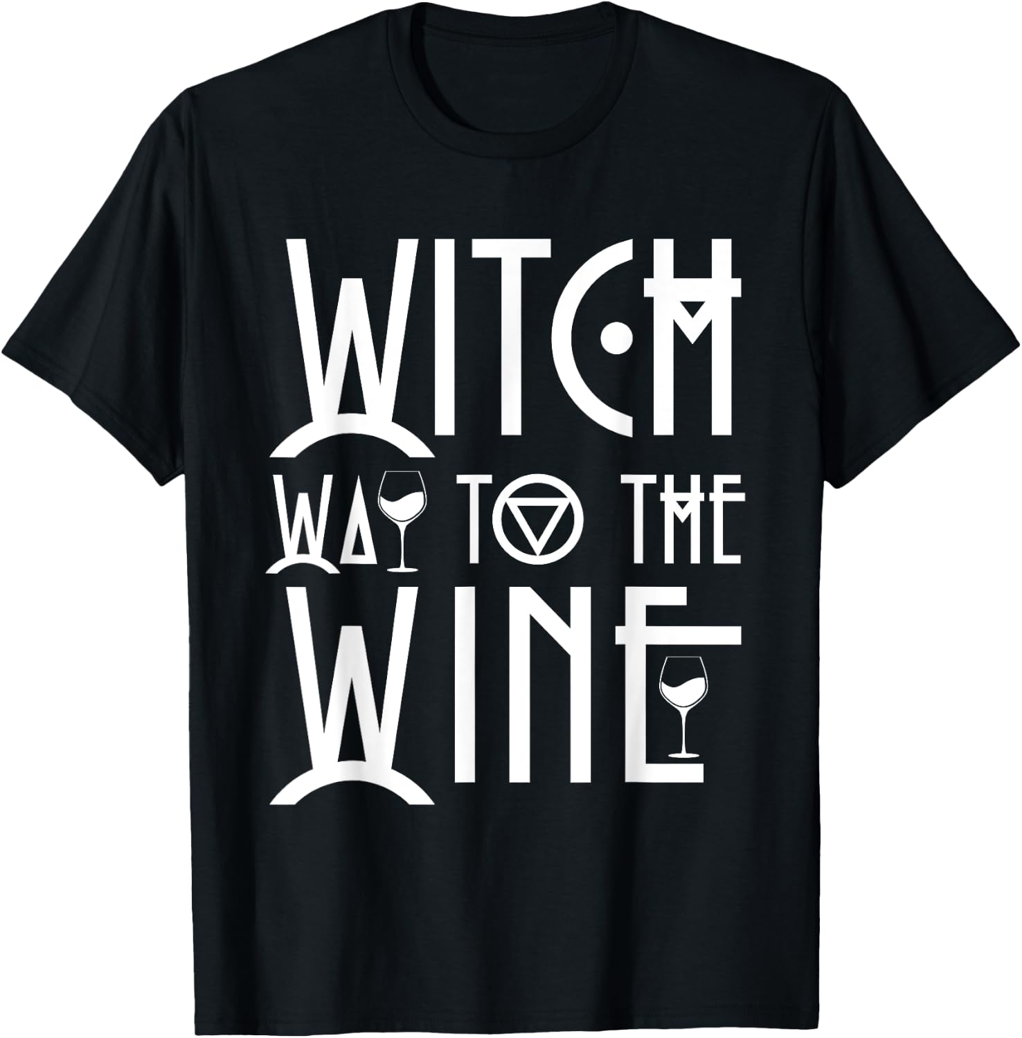 Witch Way to The Wine Halloween Party Costume T-Shirt - T-Shirt | Black