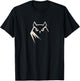 Minimal Snowy Owl Logo Style Minimalistic Abstract T-Shirt - T-Shirt | Black