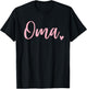 Oma Cute Heart Grandma Pink T-Shirt - T-Shirt | Black