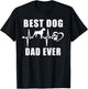 Best Dog Dad Ever Boxer Dog Heartbeat Paw Puppy Lover Men Women Kids T-Shirt - T-Shirt | Black