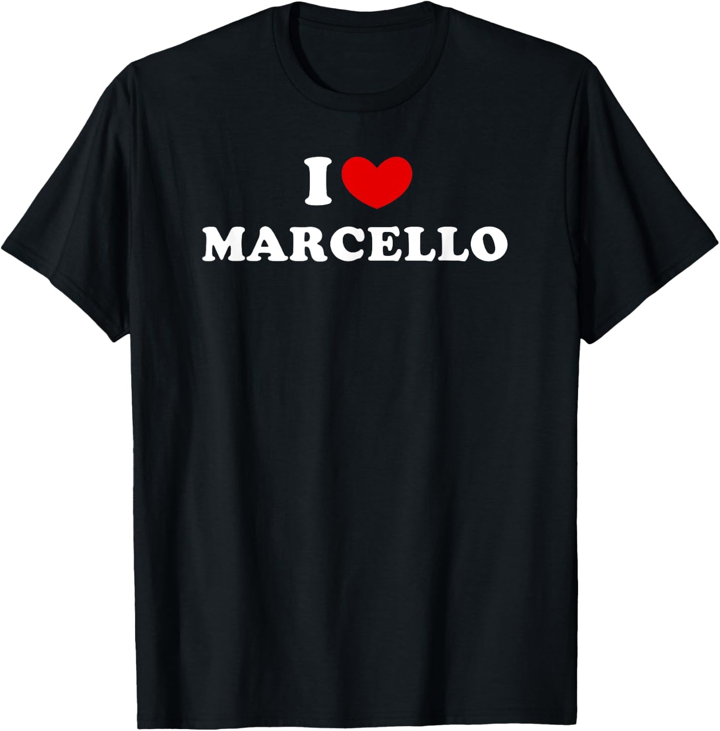 I Love Marcello, I Heart Marcello T-Shirt - T-Shirt | Black