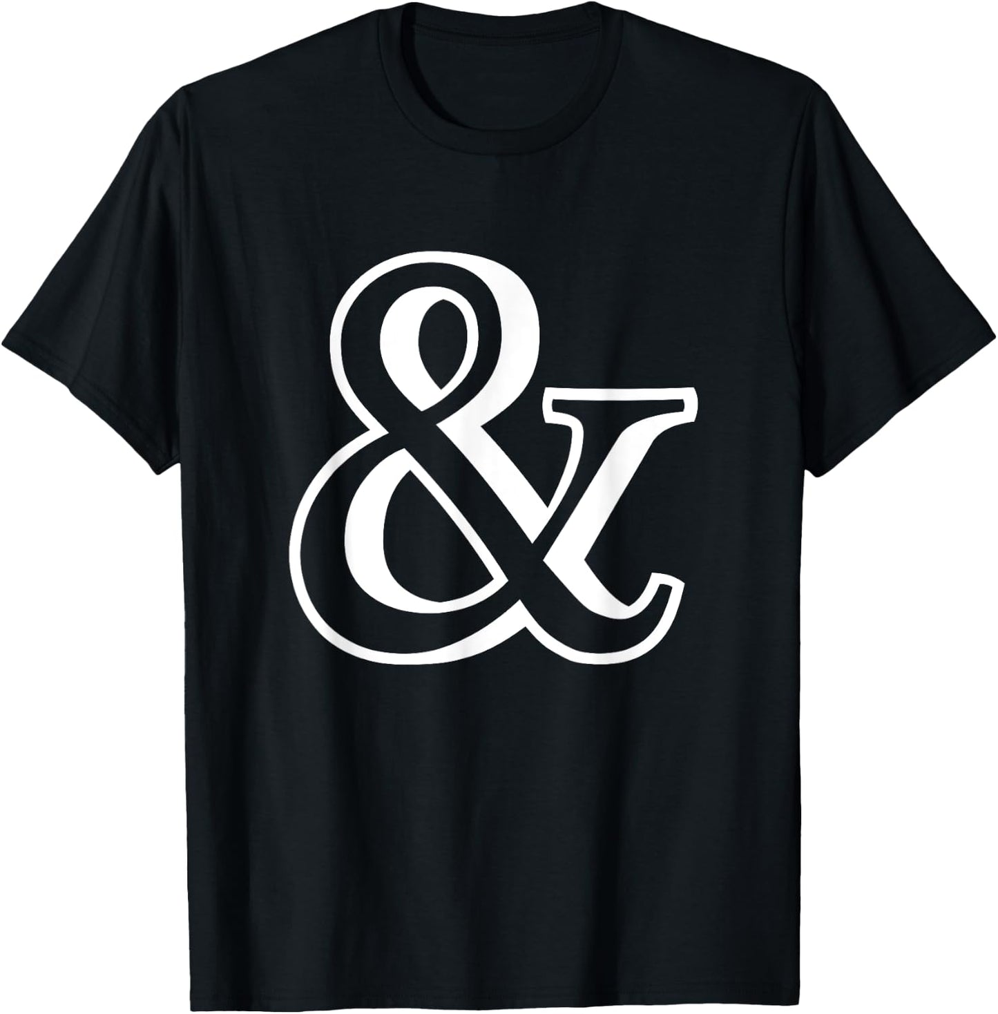 Ampersand & Character Symbol Typography Mark T-Shirt - T-Shirt | Black