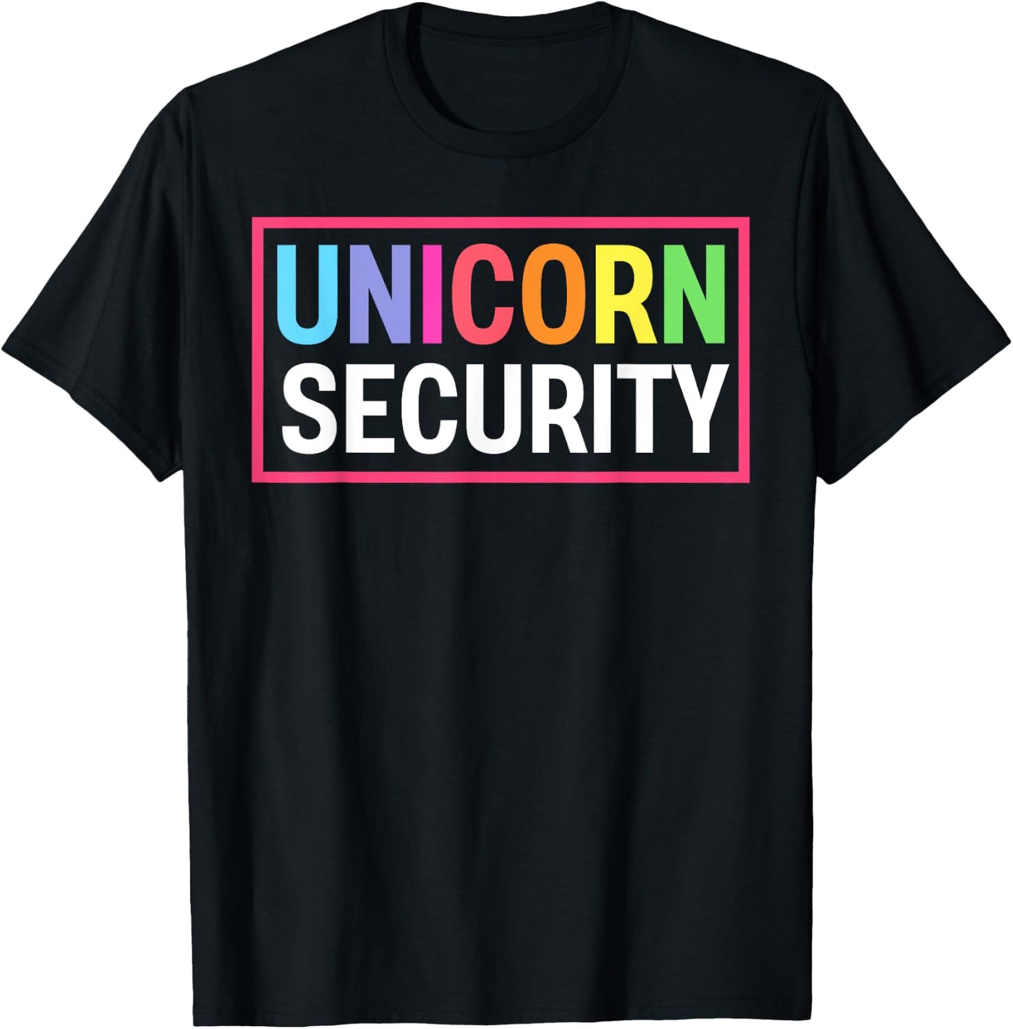 Cute I Love Them Security Unicorns Girl Squad -Kids, -Adults Black Short Sleeve T-Shirt - T-Shirt | Black