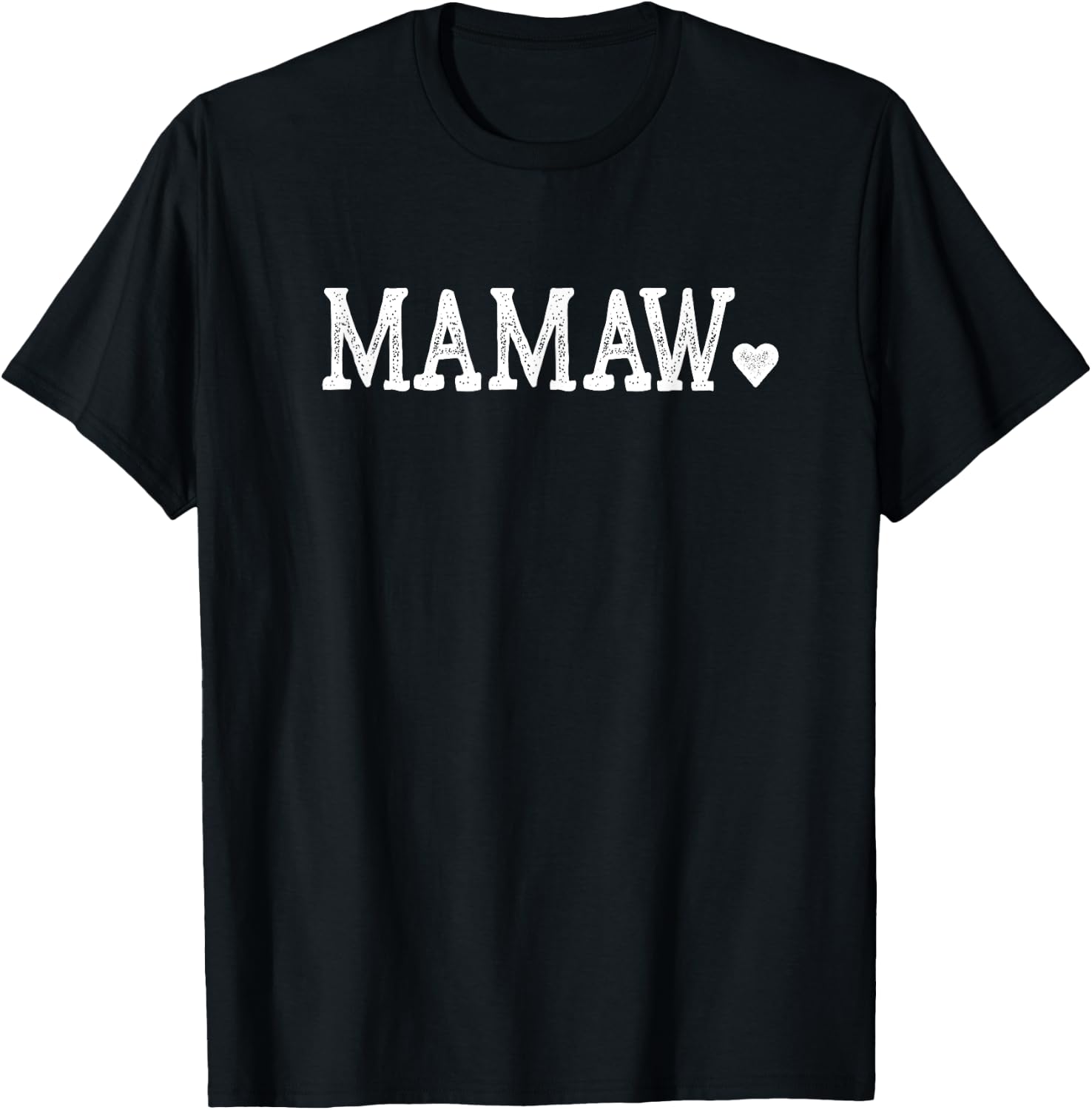 Mamaw Gifts Design with Heart Love Mamaw T-Shirt - T-Shirt | Black