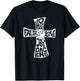 Hope Faith Love Joy Peace - Christian Cross T-Shirt - T-Shirt | Black