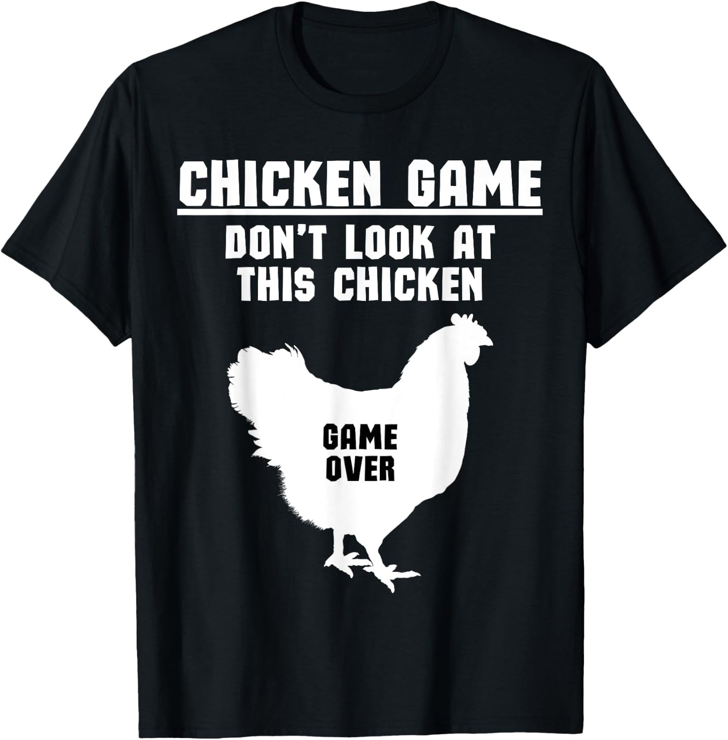 Fun Hilarious Chicken Game Meme- Farming Funny Chicken T-Shirt - T-Shirt | Black